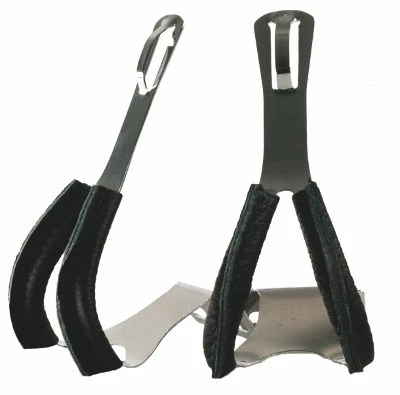 Point Cale-pieds Chromé Pour Pédale De Vélo Avec Renfort Cuir Noir 1 Point Cale-pieds Chromé Pour Pédale De Vélo Avec Renfort Cuir Noir
