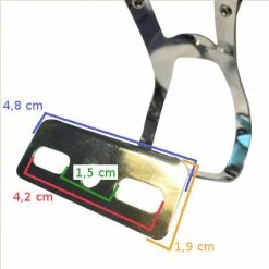 Messingschlager Cale Pieds Pédale Vélo Avec 2 Points De Passage Pour Lanière -Freinage Soldes cale pieds pedale velo avec 2 points de passage pour laniere full 4