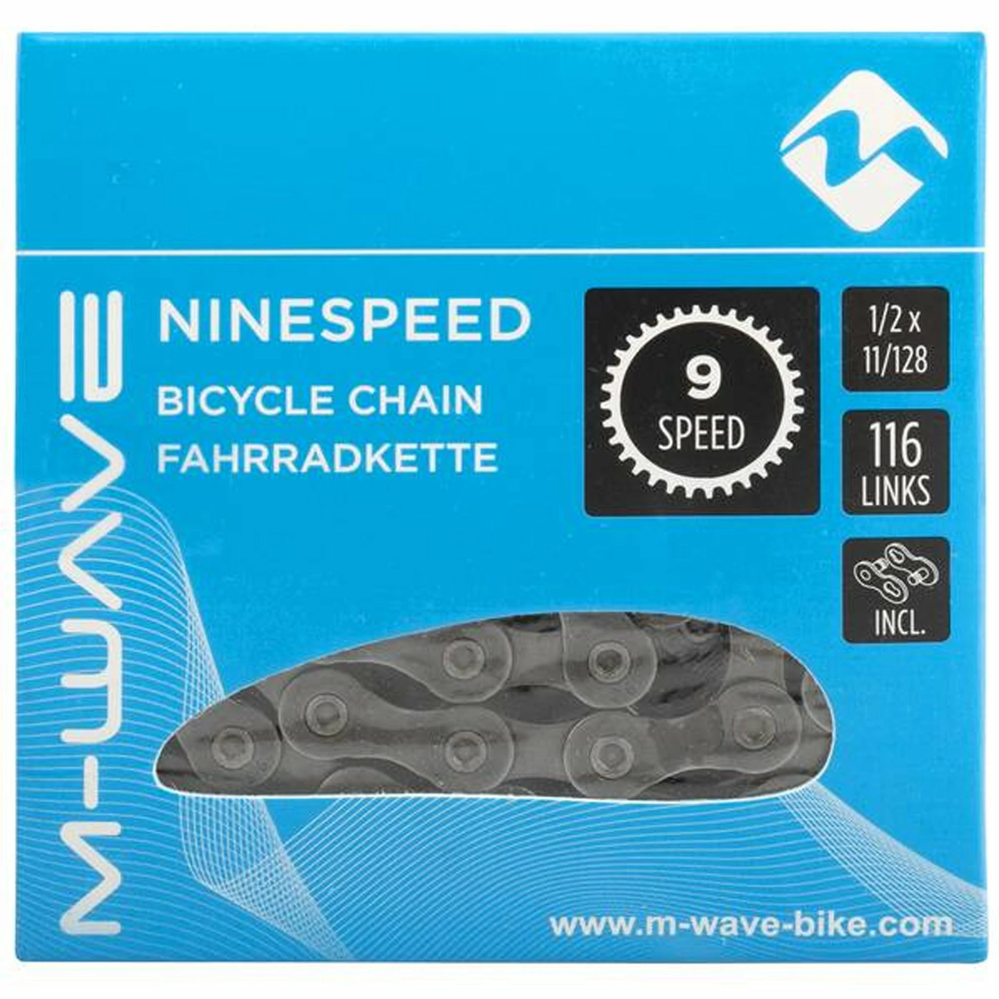 Chaine Vélo 116 Maillons à Attache-rapide Pour 9V M-Wave 2 Chaine Vélo 116 Maillons à Attache-rapide Pour 9V M-Wave – Image 2