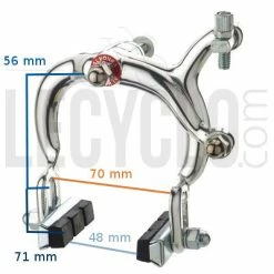 Brandless Etrier De Frein Caliper Avant Ou Arrière Pour Jante Vélo 700C -Freinage Soldes etrier de frein caliper avant ou arriere pour jante velo 700c full 3