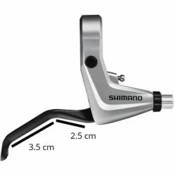 Levier De Frein V-Brake 2 Doigts BL-T4000 Argent Shimano -Freinage Soldes levier de frein v brake 2 doigts bl t4000 argent shimano full 3