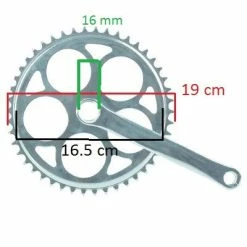 Messingschlager Pédalier Vintage Mono Plateau à Clavette -Freinage Soldes pedalier vintage mono plateau a clavette full 3
