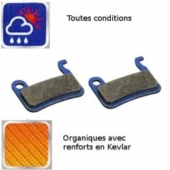 Brakco Plaquettes Organiques Kevlar Pour Frein à Disque De Vélo XTR -Freinage Soldes plaquettes organiques kevlar pour frein a disque de velo xtr full 3