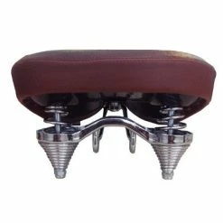 VELO Selle De Vélo Rétro Cruiser Grand Confort Marron -Freinage Soldes selle de velo retro cruiser grand confort marron full 4