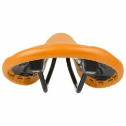 Endzone Selle Vélo Vintage Orange Imitation Cuir Avec Rivets -Freinage Soldes selle velo vintage orange imitation cuir avec rivets full 4